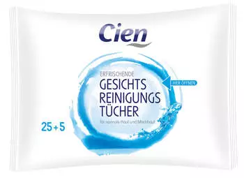 Cien Erfrischende Gesichtsreinigungst&uuml;cher