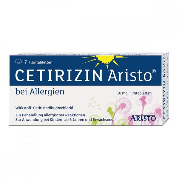 Cetirizin Aristo bei Allergien 10 mg Filmtabletten (7 Stk.)