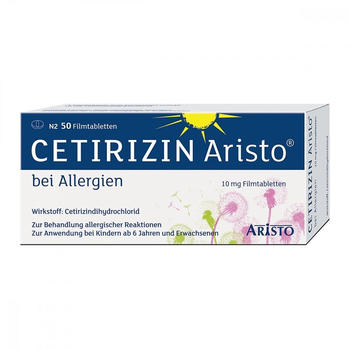 Cetirizin Aristo bei Allergien 10 mg Filmtabletten (50 Stk.)