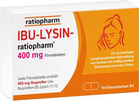 IBU-LYSIN-ratiopharm&reg; 400 mg Filmtabletten 10 St