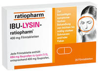 IBU-LYSIN-ratiopharm&reg; 400 mg Filmtabletten 20 St