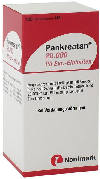 Pankreatan 20.000 Ph.eur.-Einheiten magensaftresistente Hartkapseln (100 Stk.)