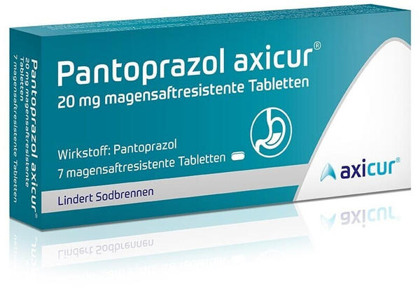 Pantoprazol Axicur 20 mg magensaftresistente Tabletten (7 Stk.)