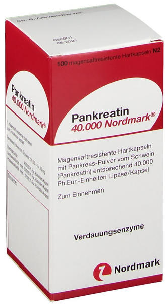 Pankreatin 40.000 NORDMARK magensaftresistente Hartkapseln (100 Stk.)