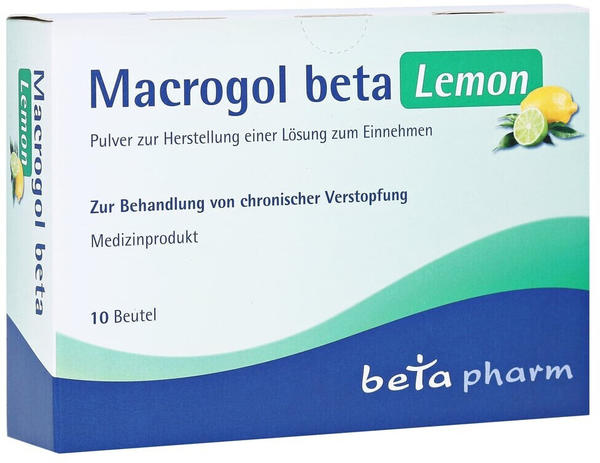 Macrogel beta Lemon Pulver zur Herstellung einer Lösung zum Einnehmen (10 Stk.)