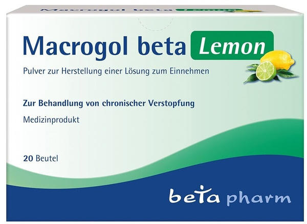 Macrogel beta Lemon Pulver zur Herstellung einer Lösung zum Einnehmen (20 Stk.)