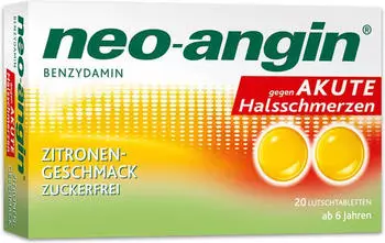 Neo-angin Benzydamin akute Halsschmerzen Zitrone zf (20 Stk.) Neo-angin Benzydamin akute Halsschmerzen Zitrone zf (20 Stk.)