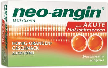 Neo-angin Benzydamin akute Halsschmerzen Honig-Orange (20 Stk.)