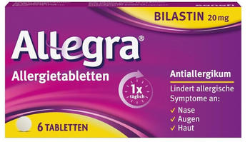 Allegra Allergietabletten 20 mg Tabletten (6 Stk.)