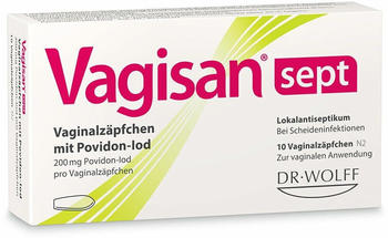 Vagisan Sept Vaginalzäpfchen mit Povidon-Iod (10Stk.)