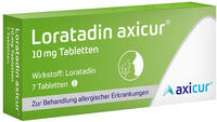 Loratadin axicur 10 mg Allergietabletten 7 St