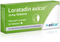 PZN-DE 14293767, axicorp Pharma Loratadin axicur 10 mg Tabletten, 20 St, Grundpreis: