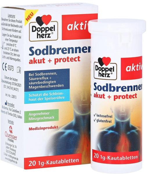 Sodbrennen akut + protect Kautabletten (20 Stk.)