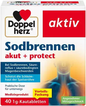 Sodbrennen akut + protect Kautabletten (40 Stk.) Sodbrennen akut + protect Kautabletten (40 Stk.)