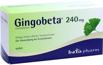 Gingobeta 240mg Filmtabletten (60 Stk.) Gingobeta 240mg Filmtabletten (60 Stk.)