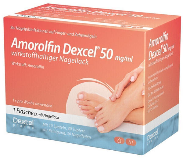 Amorolfin Dexcel 50mg/ml Wirkstoffhaltiger Nagellack (3ml)