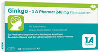 Ginkgo - 1 A Pharma 240 mg Filmtabletten mit einem Extrakt aus Ginkgo-Bl&auml;ttern (60
