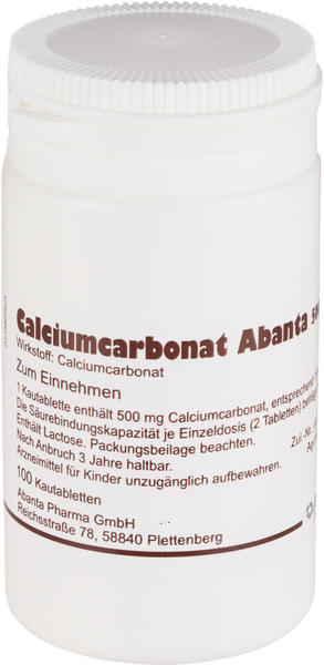 Calciumcarbonat Abanta 500 mg Kautabletten (100 Stk.)