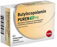 PZN-DE 17606557, Butylscopolamin PUREN 10 mg Tabletten &Uuml;berzogene Tabletten Inhalt: