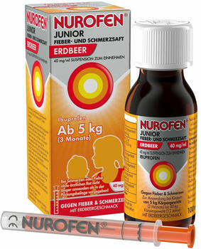 Nurofen Junior Fieber- und Schmerzsaft Erdbeer 40mg (100ml)
