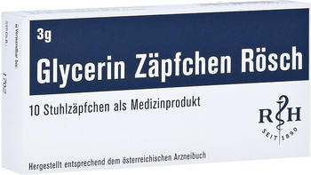 Glycerin Zäpfchen Rösch 3g (10 Stk.)