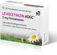 PZN-DE 18082932, Zentiva Pharma Levocetirizin Adgc 5 mg Filmtabletten, 20 St,