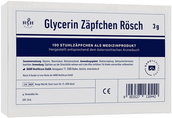 Glycerin Zäpfchen Rösch 3g (100 Stk.)