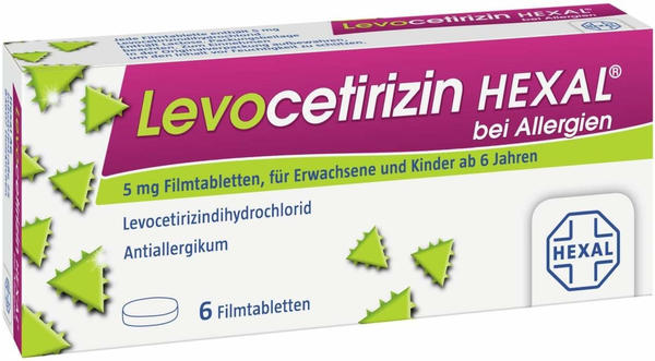Levocetirizin Hexal bei Allergien 5 mg Filmtabletten (6 Stk.)
