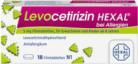 Levocetirizin Hexal bei Allergien 5 mg Filmtabletten (18 Stk.)