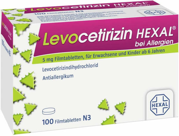 Levocetirizin Hexal bei Allergien 5 mg Filmtabletten (100 Stk.)