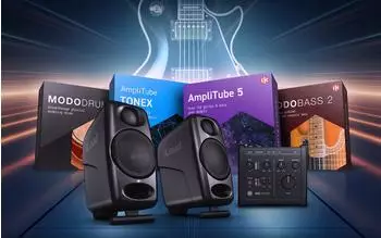IK Multimedia Portable Guitar Studio Bundle mit iLoud Micro Monitors & AXE I/O ONE