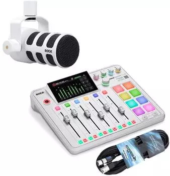 Rode RØDECaster Pro II mit PodMic, weiß (rcp2wh-podmicwh-xlr)