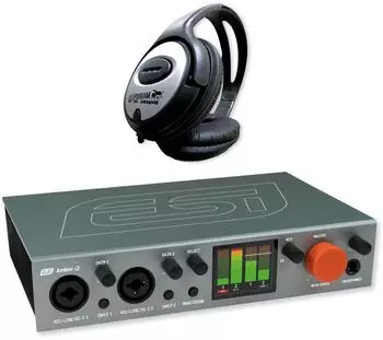 ESI Amber i2 USB Audio-Interface 2x2-Kanal mit Kopfhörer (ambi2-kh)