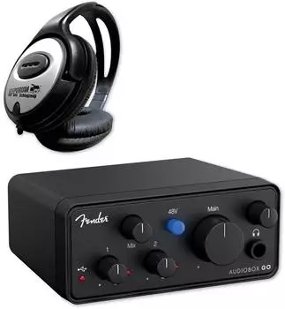 Fender AudioBox Go 2-Kanal USB-C Audio-Interface mit Kopfhörer (f-abgo-kh)