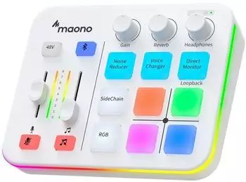 Maono G1 Neo Soundkarte USB, Bluetooth 4.2, RGB, wei&szlig; (G1 Neo white)