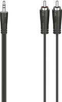 Hama 00205110 Klinke / Cinch Audio Anschlusskabel [2x Cinch-Stecker - 1x