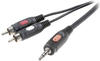 SpeaKa Professional Audio-Adapterkabel Klinkenstecker 3.5 mm auf 2x Cinch-Stecker 10 m (10 m, Cinch), Audio Kabel