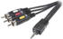SpeaKa Professional AV-Adapterkabel 3.5 mm Klinke 3x Cinch (2 m, Cinch), Audio Kabel