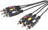 SpeaKa Professional Verbindungskabel 3x Cinch 3x Cinch 10 m (10 m, Cinch), Audio Kabel