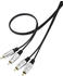 SpeaKa Professional SuperSoft Cinch-Audiokabel (R/L) 1.5 m (1.50 m, Cinch), Audio Kabel