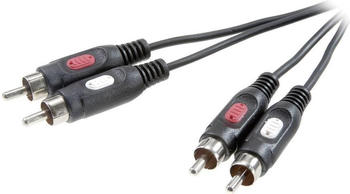 SpeaKa Professional Audiokabel 2x Cinch 15 m (15 m, Einstiegsklasse, Cinch), Audio Kabel