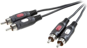 SpeaKa Professional Audiokabel 2x Cinch 0.5 m (0.50 m, Kabel ohne Stecker), Audio Kabel