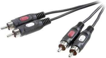 SpeaKa Professional Audiokabel 2x Cinch 5 m (5 m, Kabel ohne Stecker), Audio Kabel