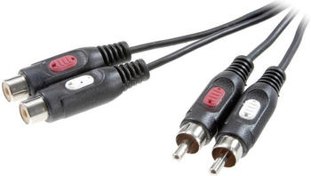 SpeaKa Professional Verlängerungskabel 2x Cinch 10 m (10 m, Cinch), Audio Kabel