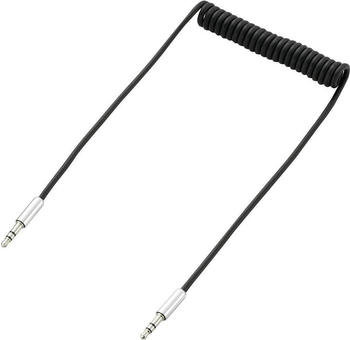 SpeaKa Professional 3.5 mm Klinken-Spiralkabel 1 m (1 m, Oberklasse, 3.5mm Klinke (AUX)), Audio Kabel