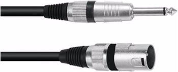 Omnitronic Adapterkabel XLR(M)/Klinke mono 10m sw (10 m), Audio Kabel