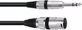 Omnitronic Adapterkabel XLR(M)/Klinke stereo 0,2m sw (0.20 m), Audio Kabel
