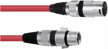 Omnitronic XLR Kabel 3pol 3m rt (3 m), Audio Kabel