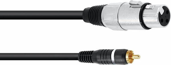 Omnitronic Adapterkabel Cinch/XLR(F) 2m sw (2 m), Audio Kabel