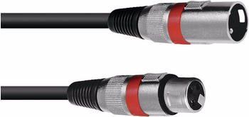 Omnitronic XLR Kabel 3pol 0,5m sw/rt (0.50 m), Audio Kabel